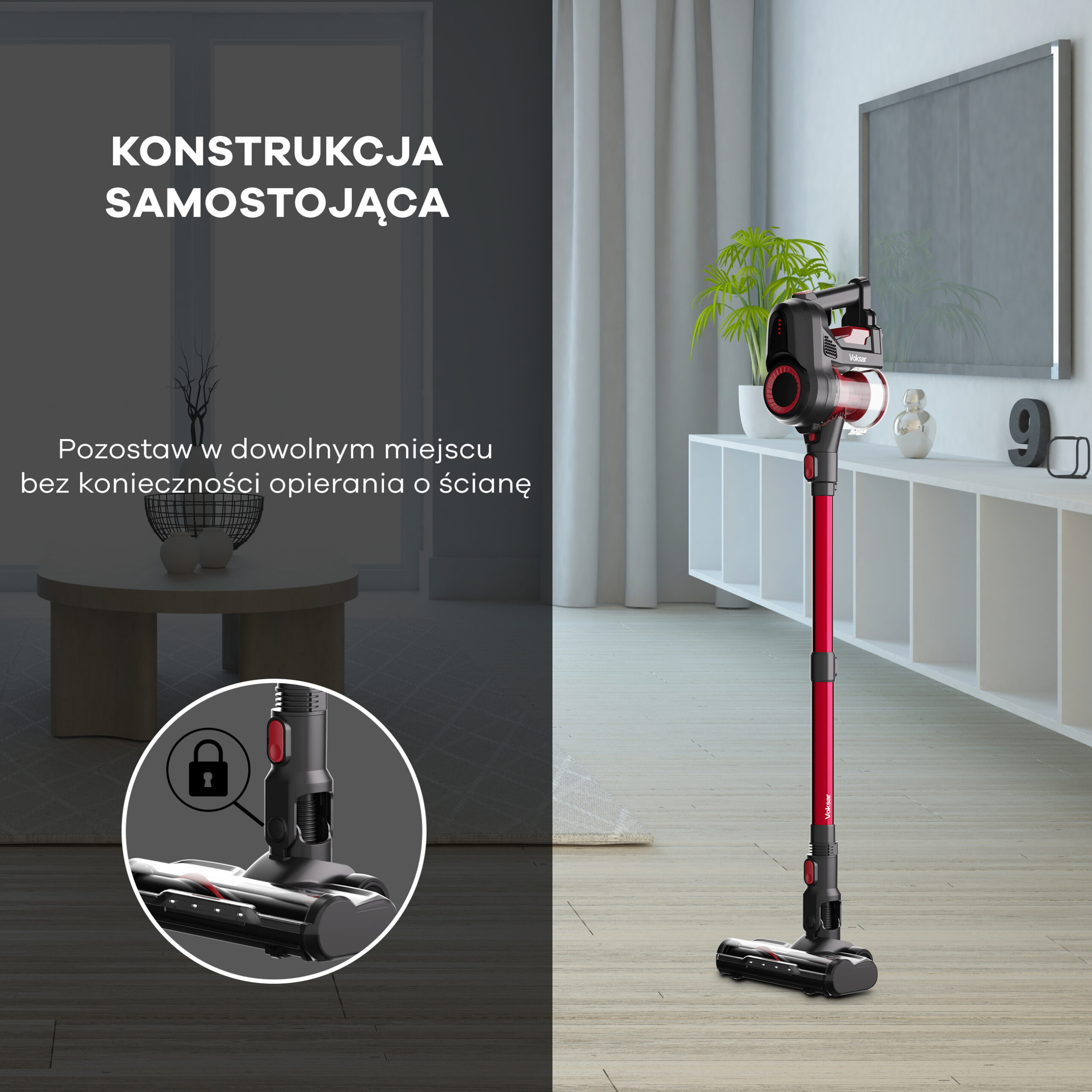 Bezprzewodowy Odkurzacz VOKSAR A11s 5w1 + Dodatkowe Końcówki - obrazek 7