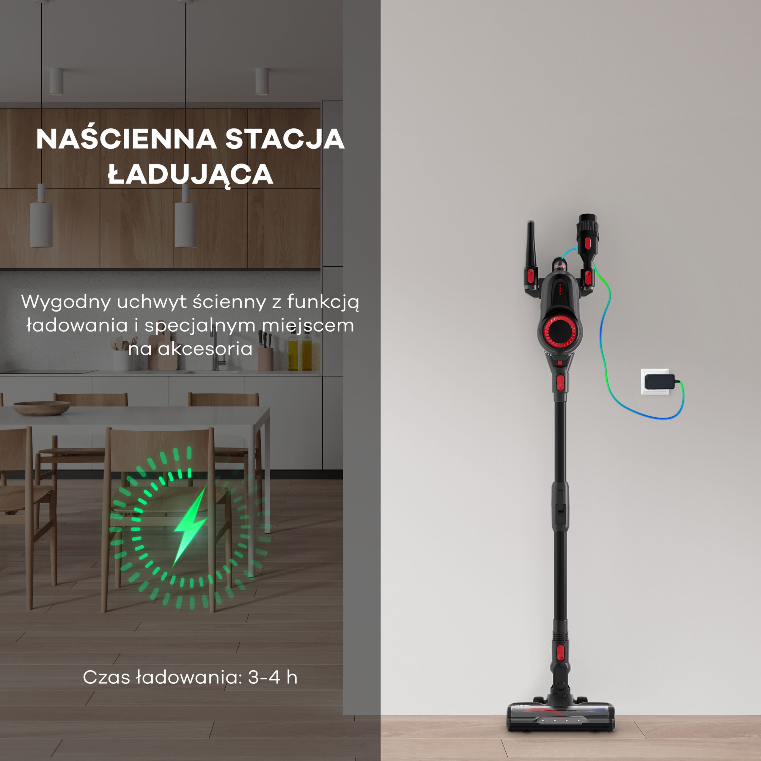 Bezprzewodowy Odkurzacz VOKSAR A11s 5w1 + Dodatkowe Końcówki - obrazek 8