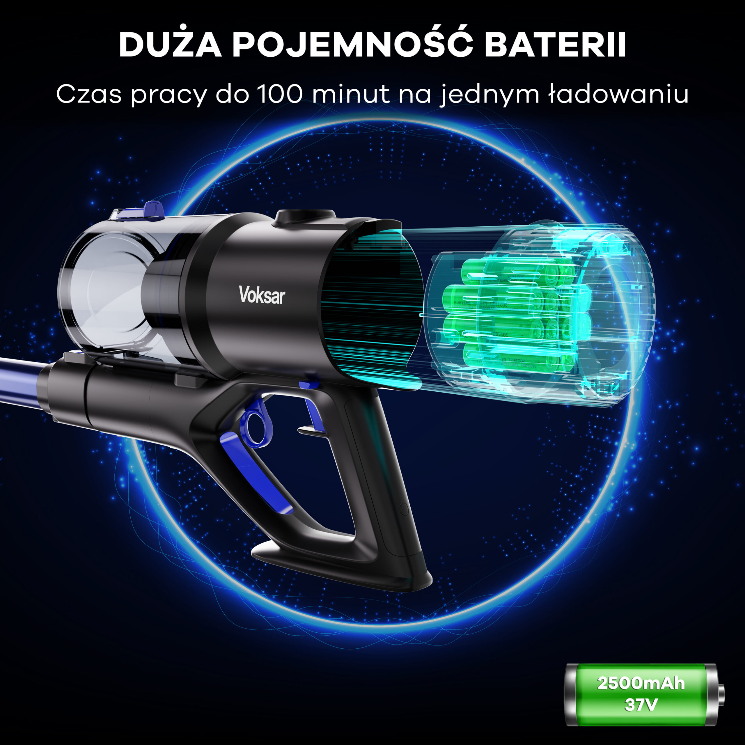 Odkurzacz bezprzewodowy VOKSAR V11s - obrazek 9