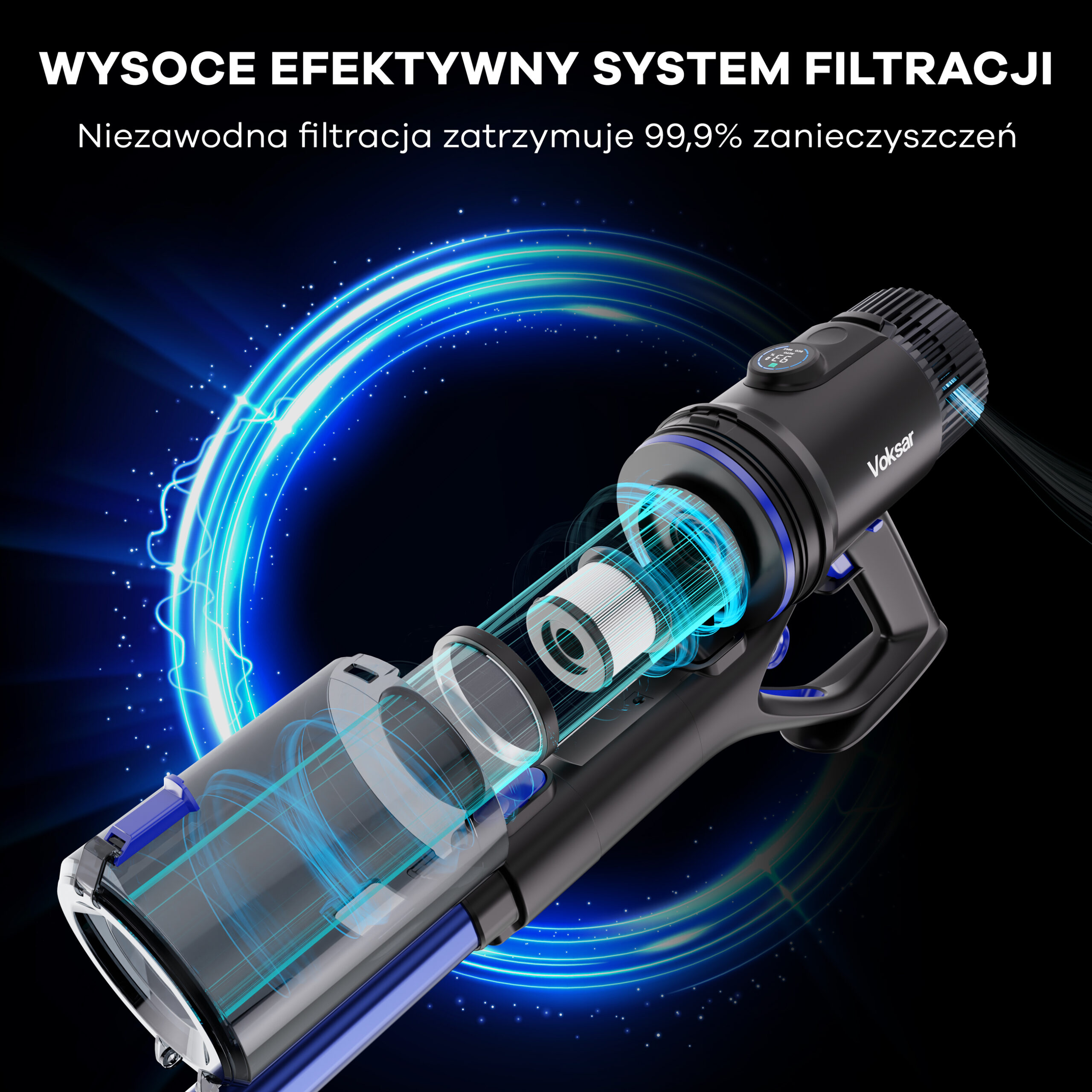 Odkurzacz bezprzewodowy VOKSAR V11s - obrazek 10